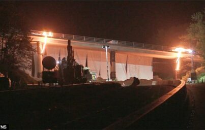 Lighting Up the Demolition of Merafield Bridge in Devon